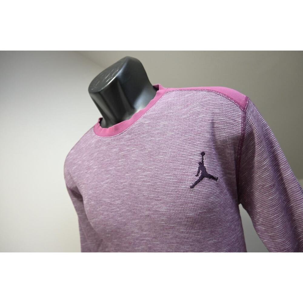 Nike Jordan Thermal Henley Tee Shirt Long Sleeve Cotton Blend‎ Boys Size Large